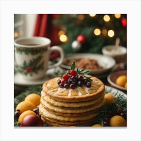 Christmas Pancakes Canvas Print
