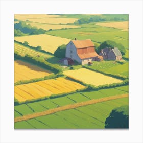 Farm In The Countryside 16 Canvas Print