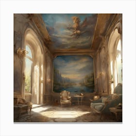 Room In A Castle 1 Canvas Print