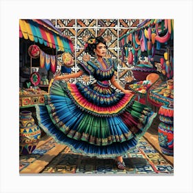 A Vibrant And Dynamic Illustration Of A Mexican In E53bsntiqeuwcj8tfrn 8g Frpymrejrnmjejbs 894pw Canvas Print