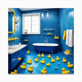 Rubber Ducky Bathroom Canvas Print