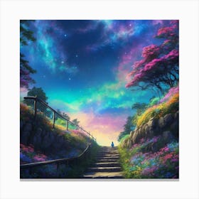 Starry Night Sky Canvas Print