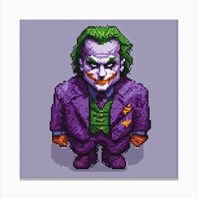 Joker Pixel Art Canvas Print