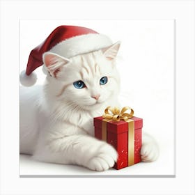 Santa Cat 3 Canvas Print