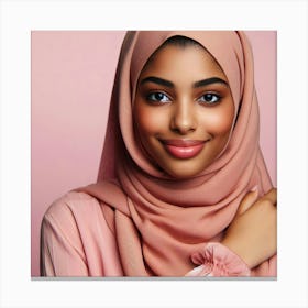 Muslim Woman In Hijab 6 Canvas Print
