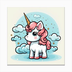 Cute Unicorn 439 Canvas Print