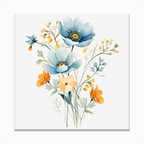 Blue Flowers 2 Canvas Print