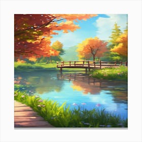 Autumn Landscape Wallpaper Canvas Print