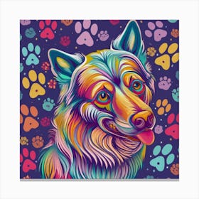 Rainbow Dog Canvas Print