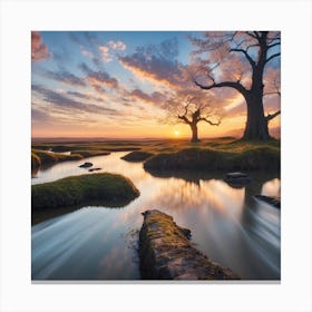 Sunset By Robert Adams Canvas Print