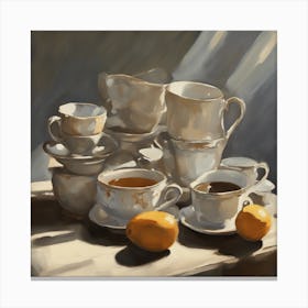 Tea And Lemons Canvas Print