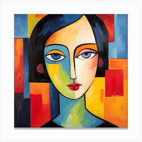 Abstract Portrait Of A Woman 8 Canvas Print