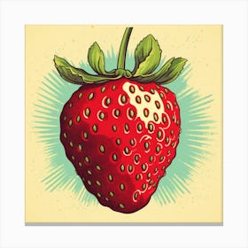 Pop Art Strawberry Illustration Canvas Print
