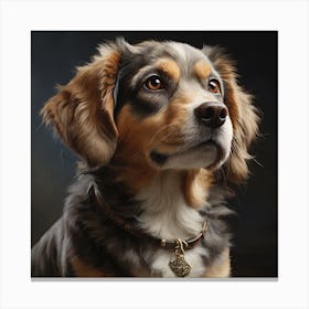 Portrait Of A Dog Canvas Print