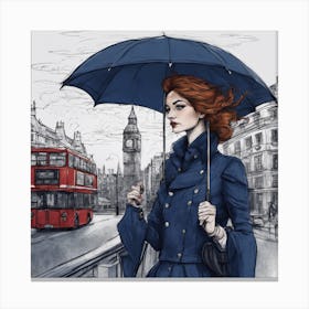 London Rain Canvas Print