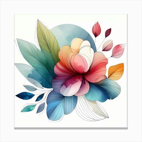 Watercolor Flower 2 Canvas Print