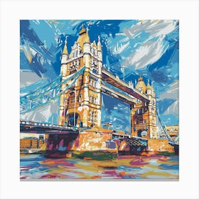 Tower Bridge Oil Painting London Canvas Print