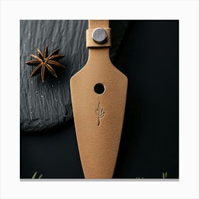 Tan Leather Knife Canvas Print