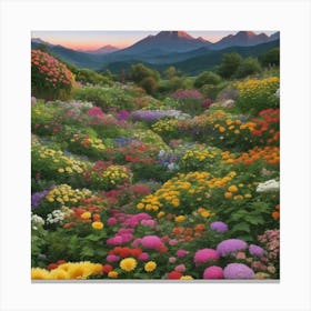 Wildflowers In The Mountains Canvas Print