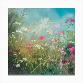 Celestial Blue in Summer Grass 1 Canvas Print