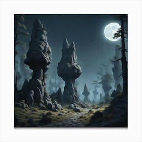 Night In The Woods Canvas Print