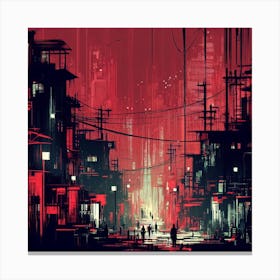 City At Night 1 Canvas Print