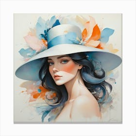 Woman In A Hat 1 Canvas Print