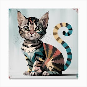 Cat Painting 1 Canvas Print