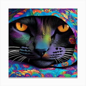 Black Cat fgvg Canvas Print