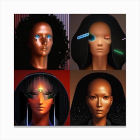 Futuristic Portrait Canvas Print