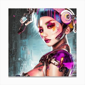 Futuristic Girl 1 Canvas Print