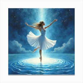 Dancer In The Water Canvas Print