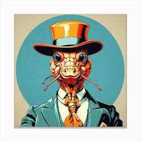 Lizard In A Suit 7 Canvas Print