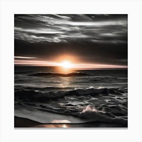 Sunset At The Beach 353 Canvas Print