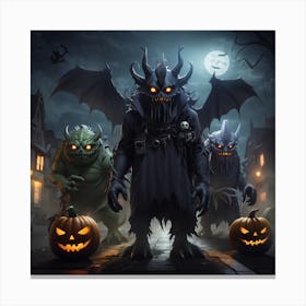 Halloween Demons Canvas Print
