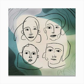 Four Faces 2 Canvas Print