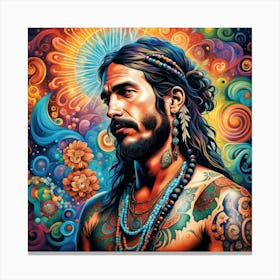 Psychedelic Man Canvas Print