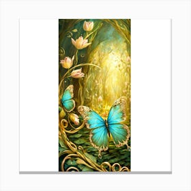 Butterflies In The Forest 1 Canvas Print