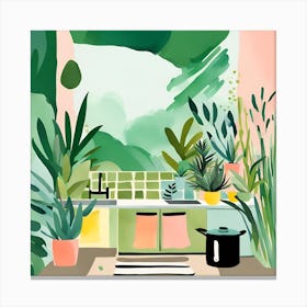 Kitchen Jungle Dreams 04 Canvas Print