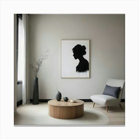 Silhouette Of A Woman Canvas Print