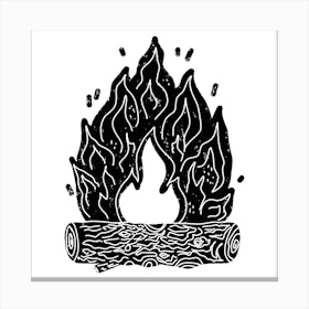 Fire Illustration Stampe su tela