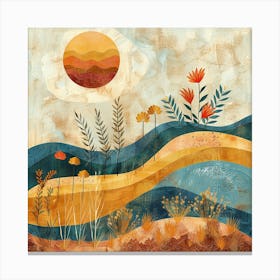 Sunset In The Valley Canvas Print