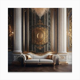 Rococo Living Room 1 Canvas Print