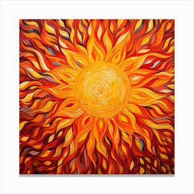 Sun In Flames Canvas Print