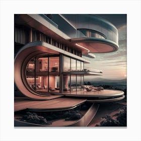 Futuristic House Canvas Print