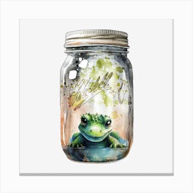 Baby Gator in a Jar Canvas Print