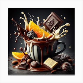 Chocolate splash Canvas Print