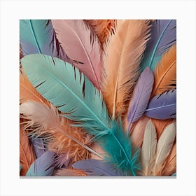 Colorful Feathers 1 Canvas Print