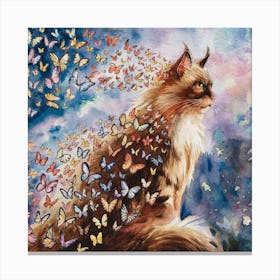 Butterfly Cat 6 Canvas Print