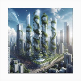 Futuristic Cityscape 14 Canvas Print